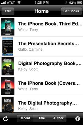 kindle books on my iPhone