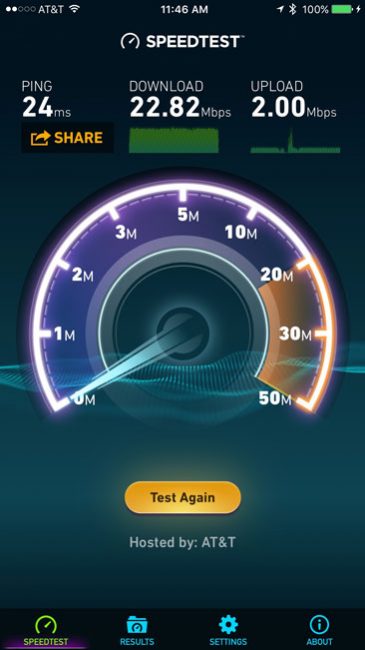 AT&T Uverse Speedtest