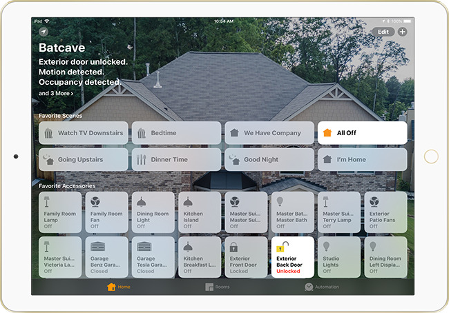 iPad Pro running Home App Smart Home