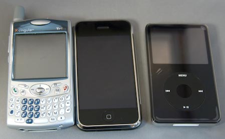 Palm Treo 650, iPhone and iPod 80GB