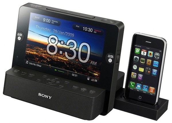 sony iphone dock clock radio