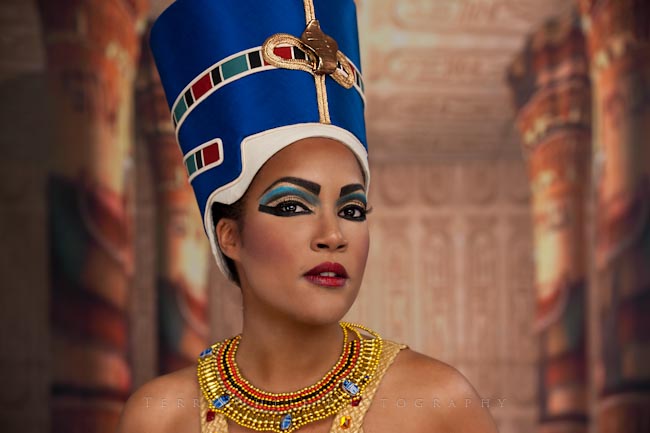 Model Kandice Lynn represents Ancient Egyptian Queen “Nefertari” in themed shoot