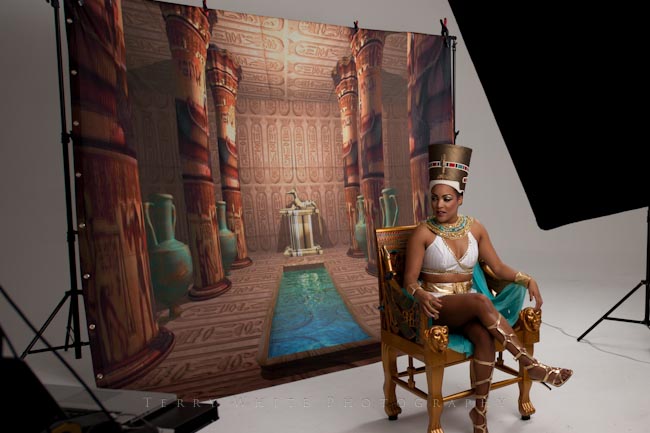 Model Kandice Lynn represents Ancient Egyptian Queen “Nefertari” in themed shoot