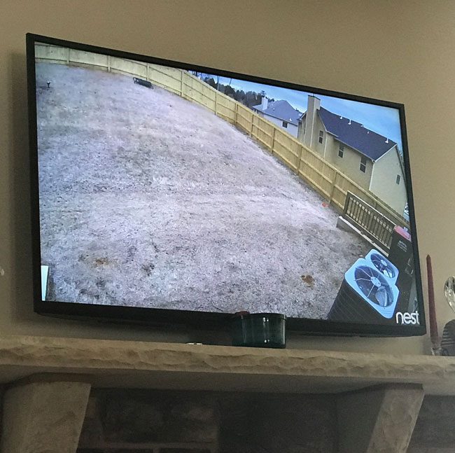 nest camera on tv