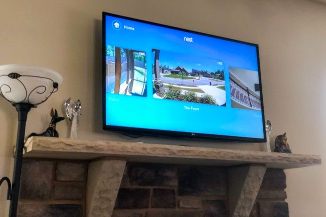 nest camera on tv