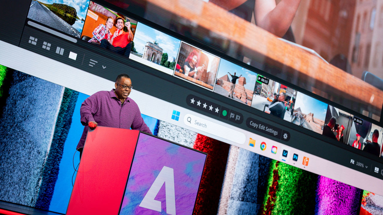 Terry White on the Adobe MAX Keynote Stage